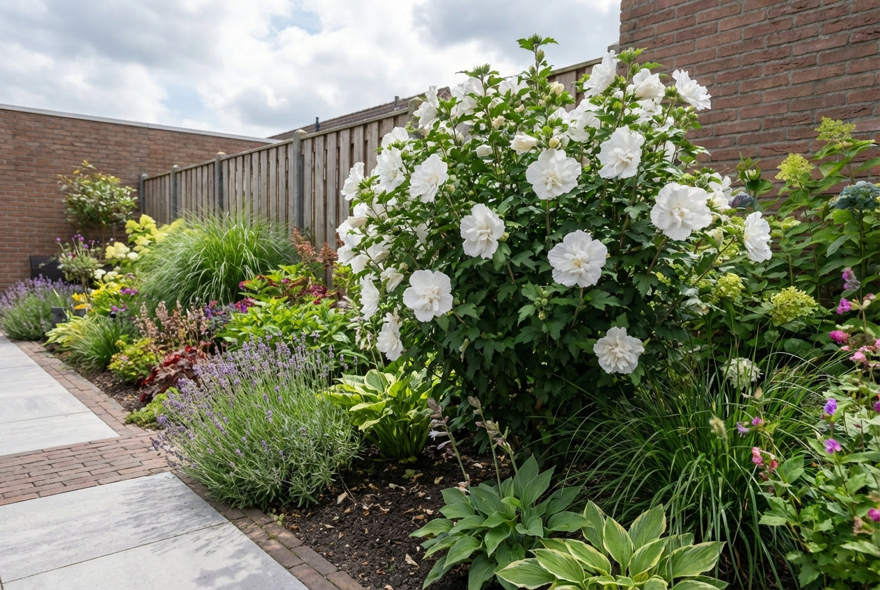 Altheastruik (Hibiscus syriacus White Chiffon) - Hibiscus