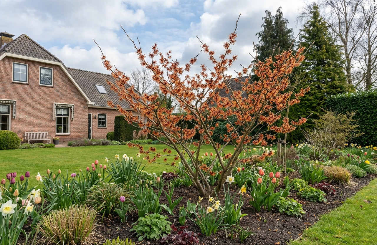 Toverhazelaar (Hamamelis intermedia 'Jelena') - Heesters