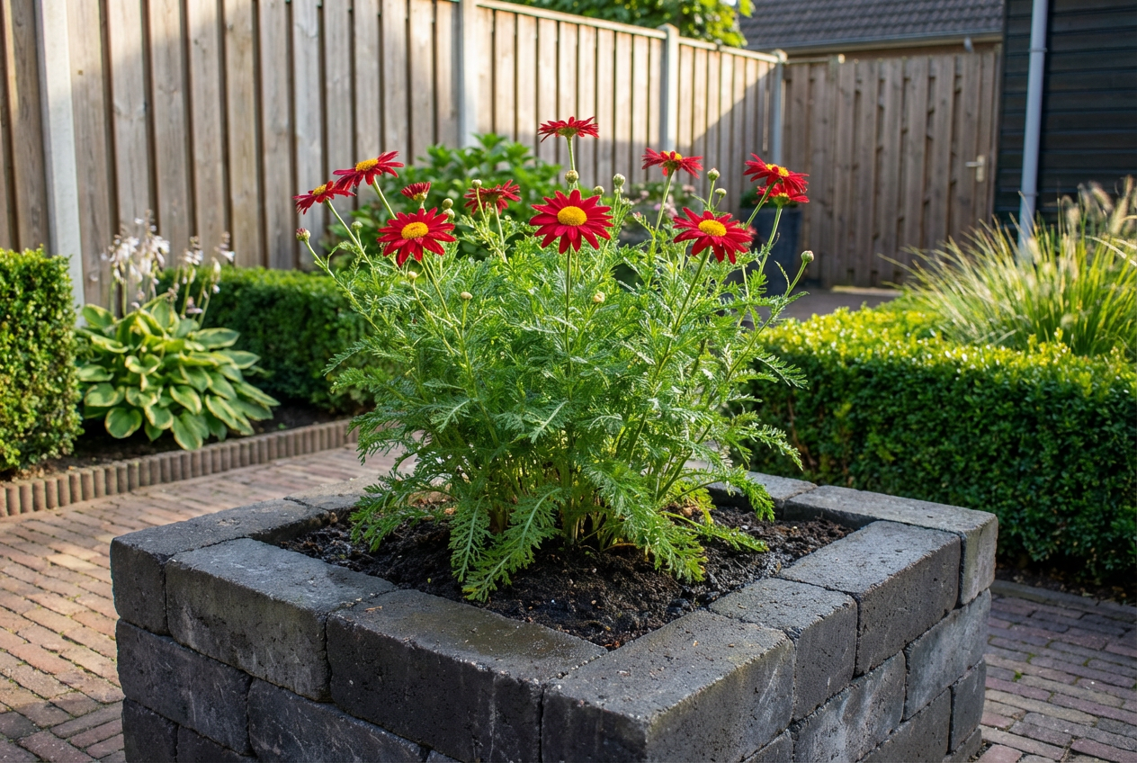 Moederkruid (Tanacetum 'Robinson's Red') - Tuinplanten