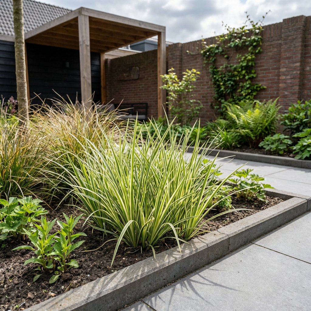 Bonte Kalmoes (Acorus 'Argenteostriatus) - Bonte Kalmoes