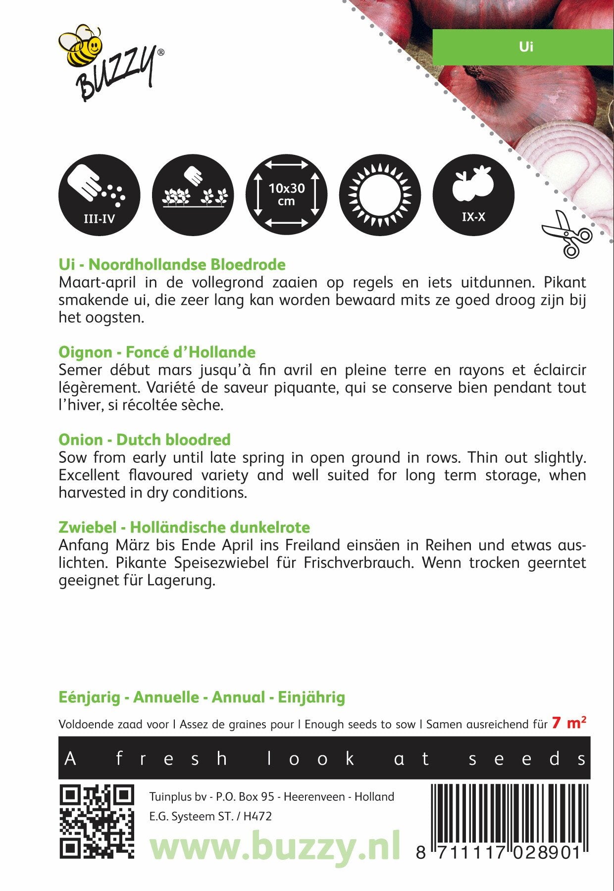Ui Noordhollandse Bloedrode - Zaden