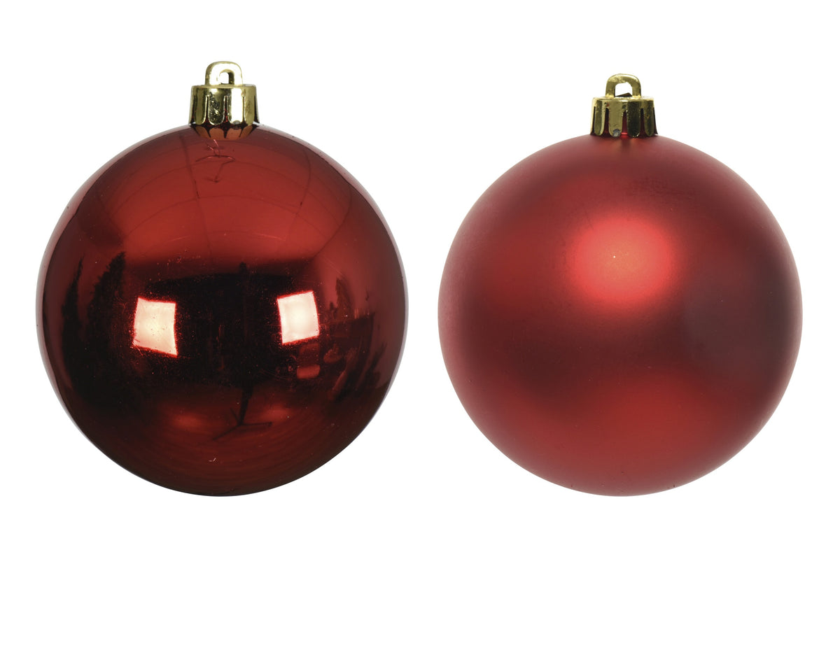 Kerstballen Rood 8 cm – 6 Stuks – Mat & Glanzend - foto 2