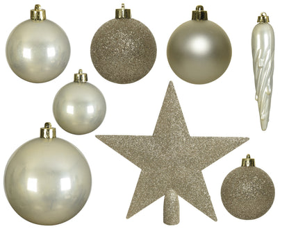 Kerstballen Parel – 33 Stuks – Shiny, Matt & Glitter - foto 2