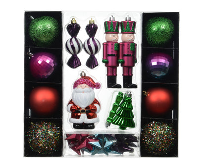 Kerstballen Mix Box – 29 Stuks – Mat, Glans & Glitter