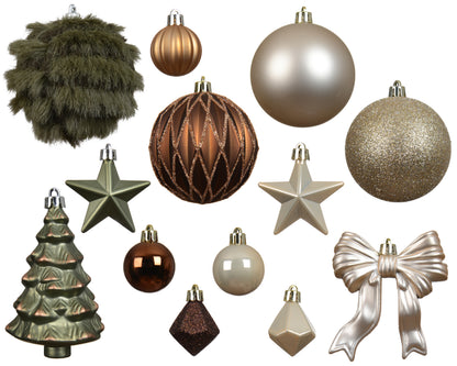 Kerstballen Mix Box – 47 Stuks – Mat, Glans & Glitter - foto 2