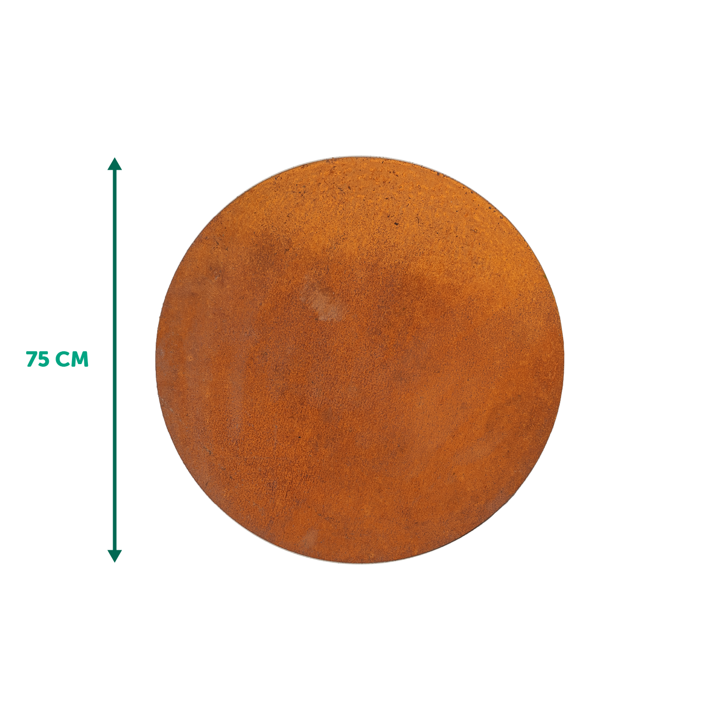 Cortenstaal staptegel rond Ø75cm - borderranden