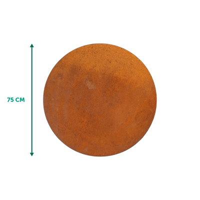 Dalle de jardin ronde en acier Corten Ø75cm