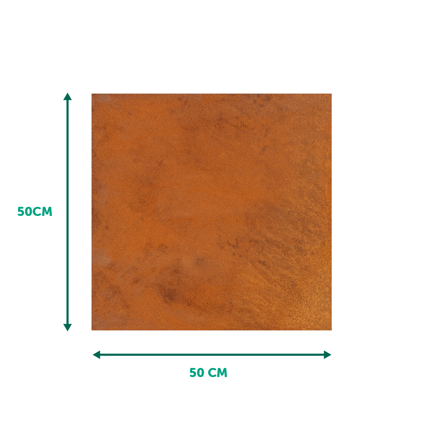 Cortenstaal staptegel 50x50cm - borderranden