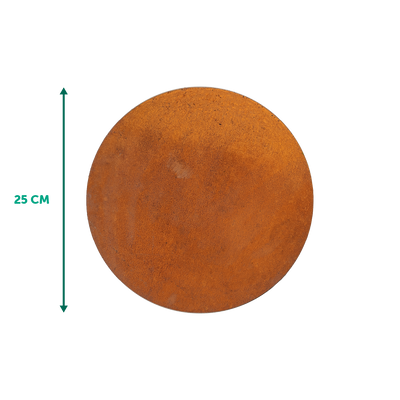 Dalle de jardin ronde en acier Corten Ø25cm