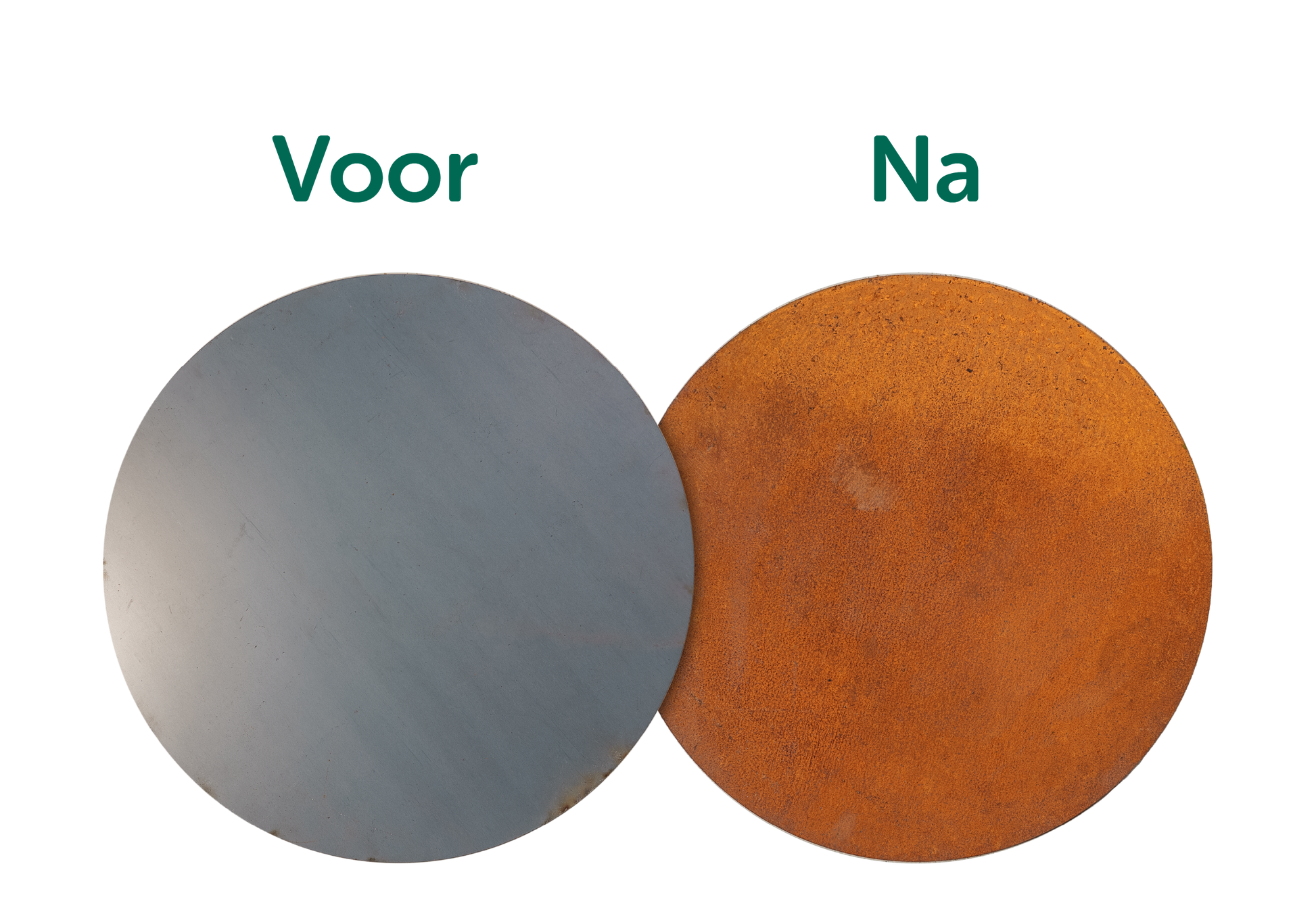 Cortenstaal staptegel rond Ø75cm - borderranden