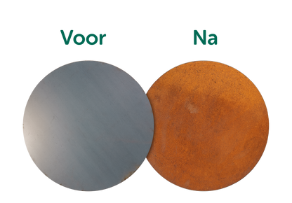Cortenstaal staptegel rond Ø75cm - borderranden