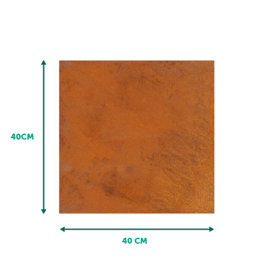 Dalle de jardin en acier Corten 40x40cm