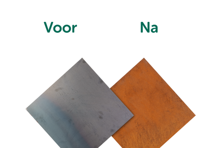 Cortenstaal staptegel 50x50cm - borderranden