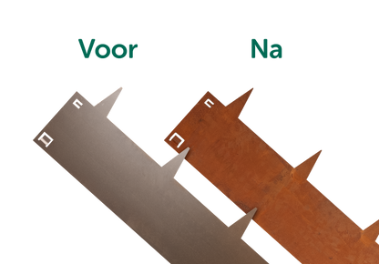 Cortenstaal kantopsluiting borderrand - 