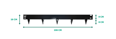 Bordure de retenue de bord, revêtement noir