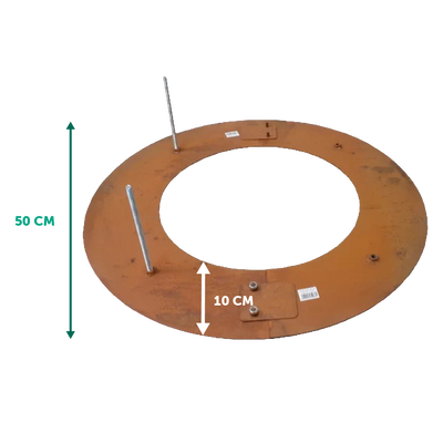 anneau d'arbre en acier Corten