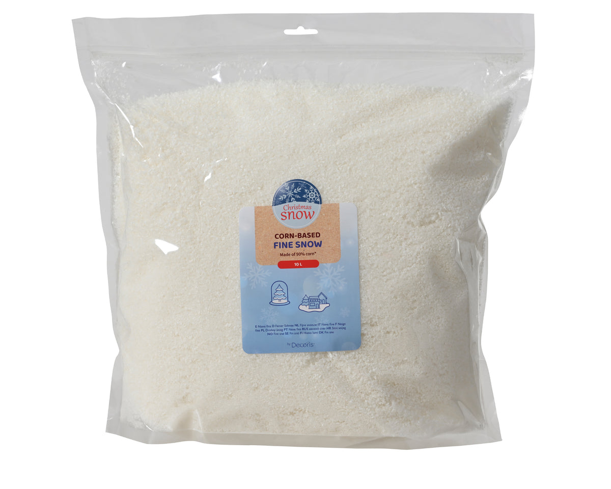 Kunstsneeuw – Wit – Polyester – 10 L – Sneeuwondergrond