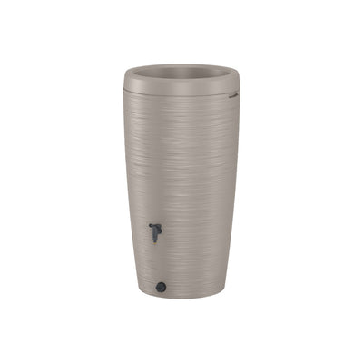 Récupérateur d'eau de pluie 240 L, structure en bois taupe ondulé