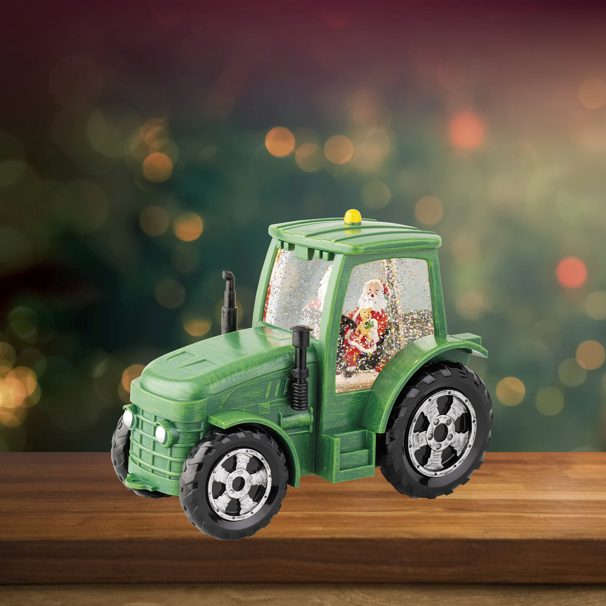 Kerst Waterspinner Tractor – LED & Muziek – 17 cm - foto 3