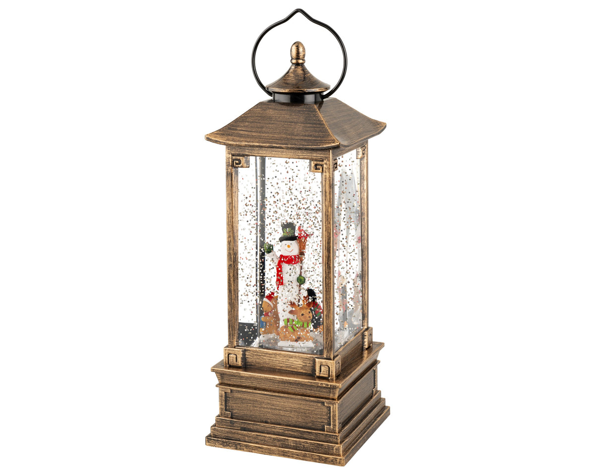 Sneeuwbol Lantaarn – Goud – LED – 28,5 cm - foto 2