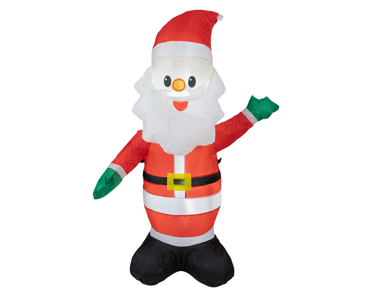 Opblaasbare Kerstman – LED – Meerkleurig – 115 cm - foto 2