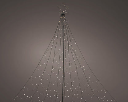 Lumineo Vlaggenmast Kerstboom – 5 m – 836 LED – Warm Wit