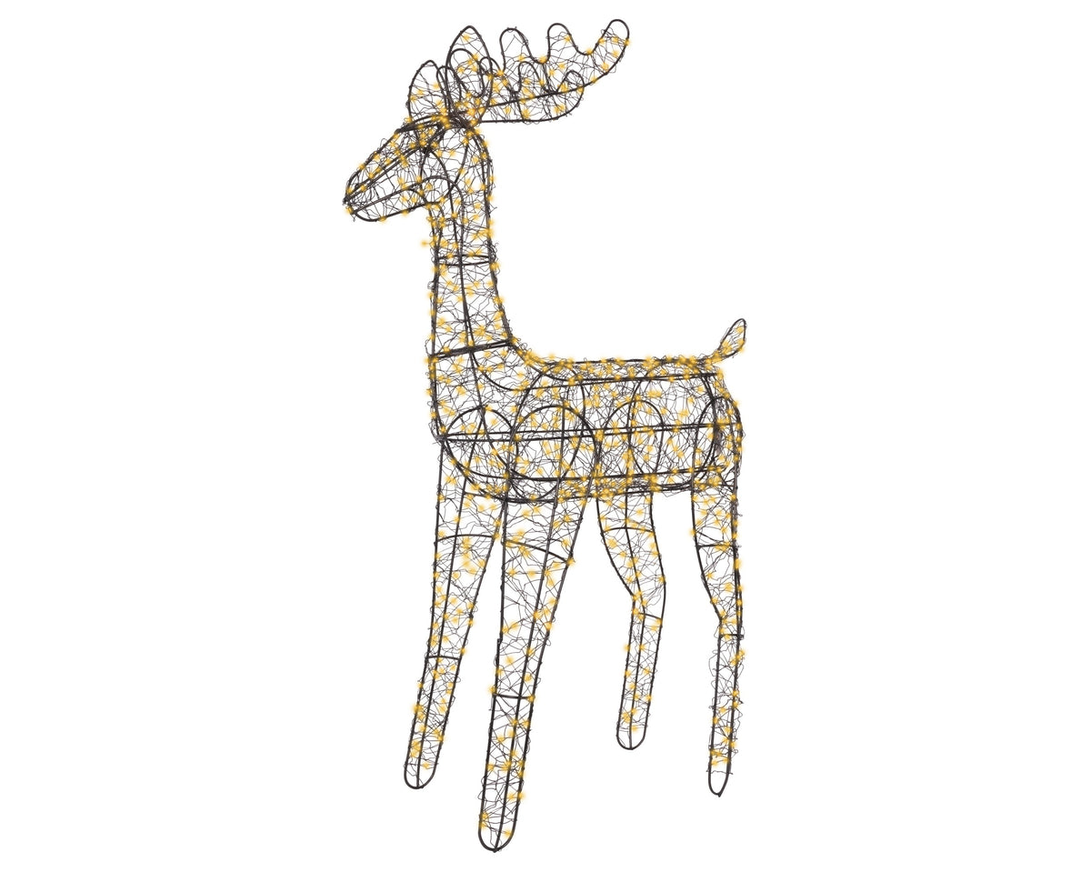 Kerst Rendier Metaal – 720 LED – Zwart – 58 × 18,5 × 84 cm - foto 2