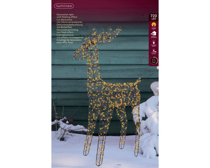 Kerst Rendier Metaal – 720 LED – Zwart – 58 × 18,5 × 84 cm - foto 3