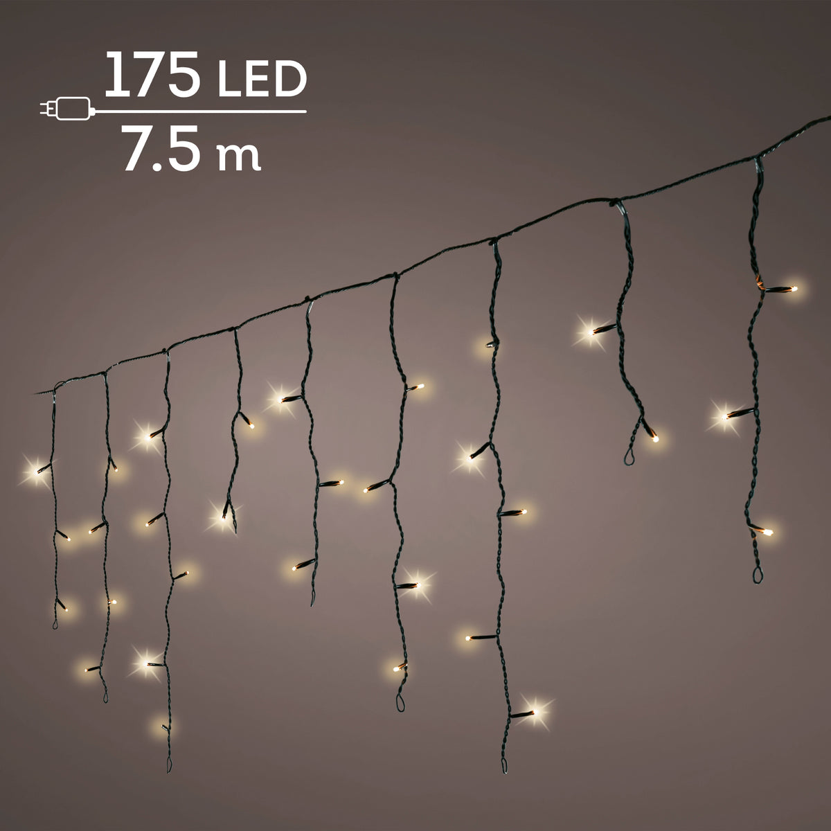 IJspegelverlichting LED Soft Gold - 7,5 m - 175 LED - 8 functies