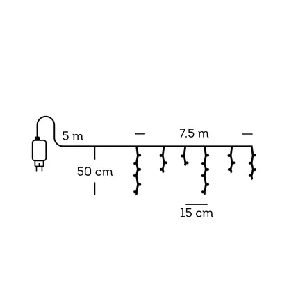 IJspegelverlichting LED Soft Gold - 7,5 m - 175 LED - 8 functies - foto 5