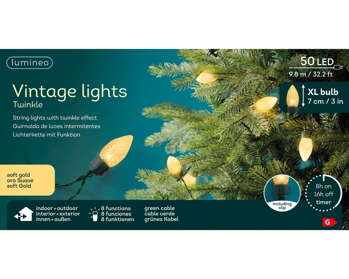 Lumineo Vintage Lights - 50 LED - 980 cm - Twinkle - foto 7