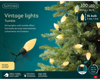 LED Kerstverlichting XL Vintage - 19,8 m - Soft Gold - Twinkle - foto 6