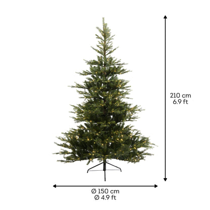 Kunstkerstboom LED - 210 cm - Groen - foto 7