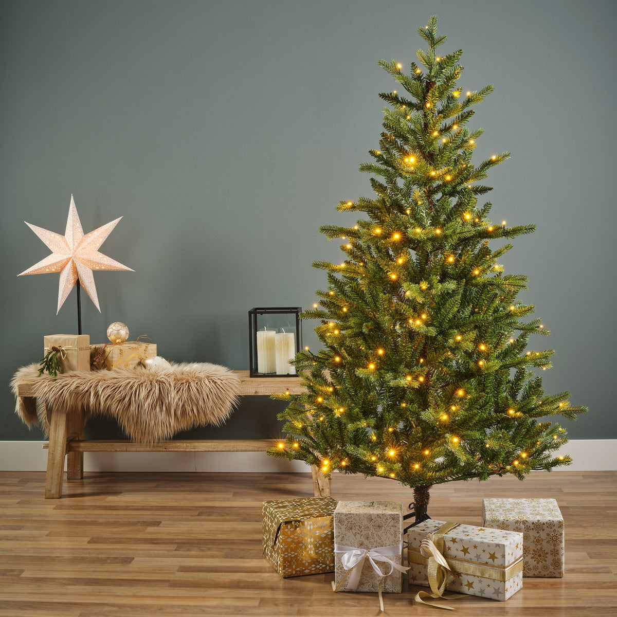Kunstkerstboom Allison - 150 cm - Groen - Verlicht - Everlands - foto 5