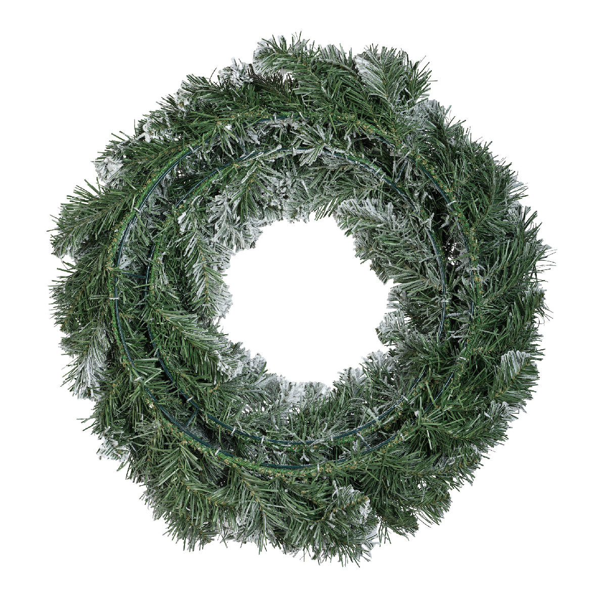 Kerstkrans Imperial Besneeuwd - Ø 60 cm - Groen/Wit - foto 3