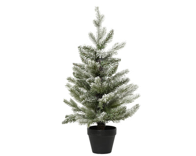 Mini Kunstkerstboom Allison - H 90 cm - Groen - Besneeuwd