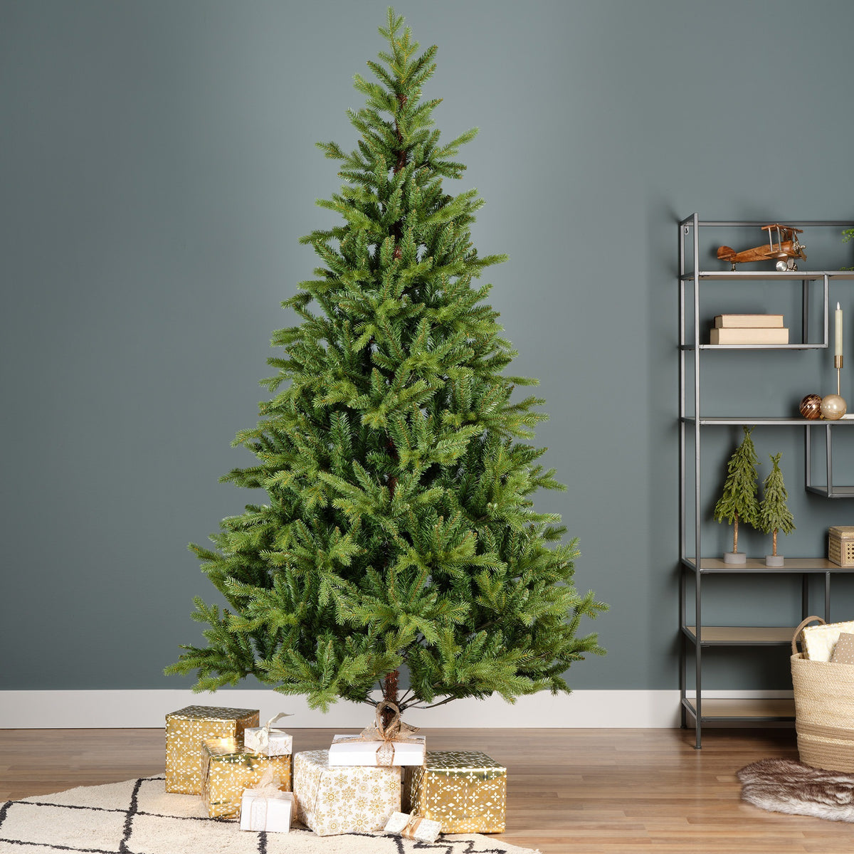 Kunstkerstboom Allison Pine - H 210 cm - Ø 127 cm - Groen - foto 6