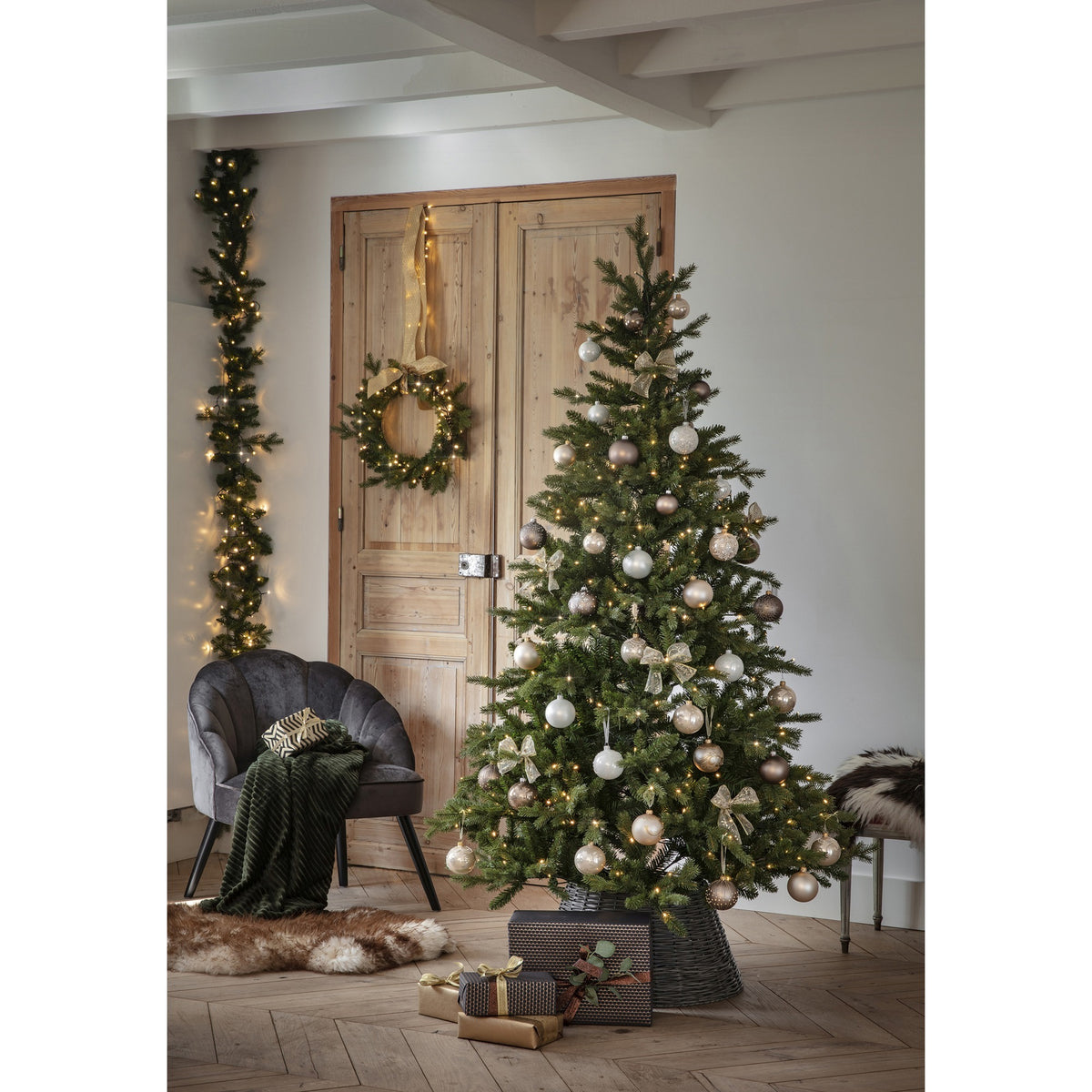 Kunstkerstboom Allison Pine - H 210 cm - Ø 127 cm - Groen - foto 7