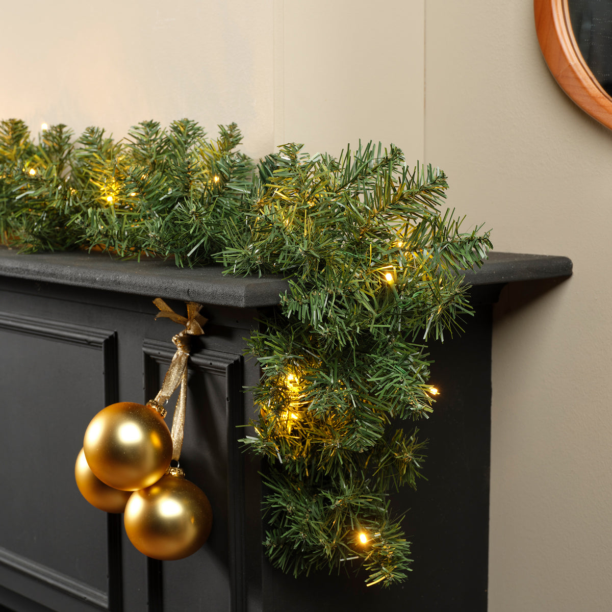 LED Kerstguirlande - L 270 cm - Groen - 50 LED's - Timer - foto 3
