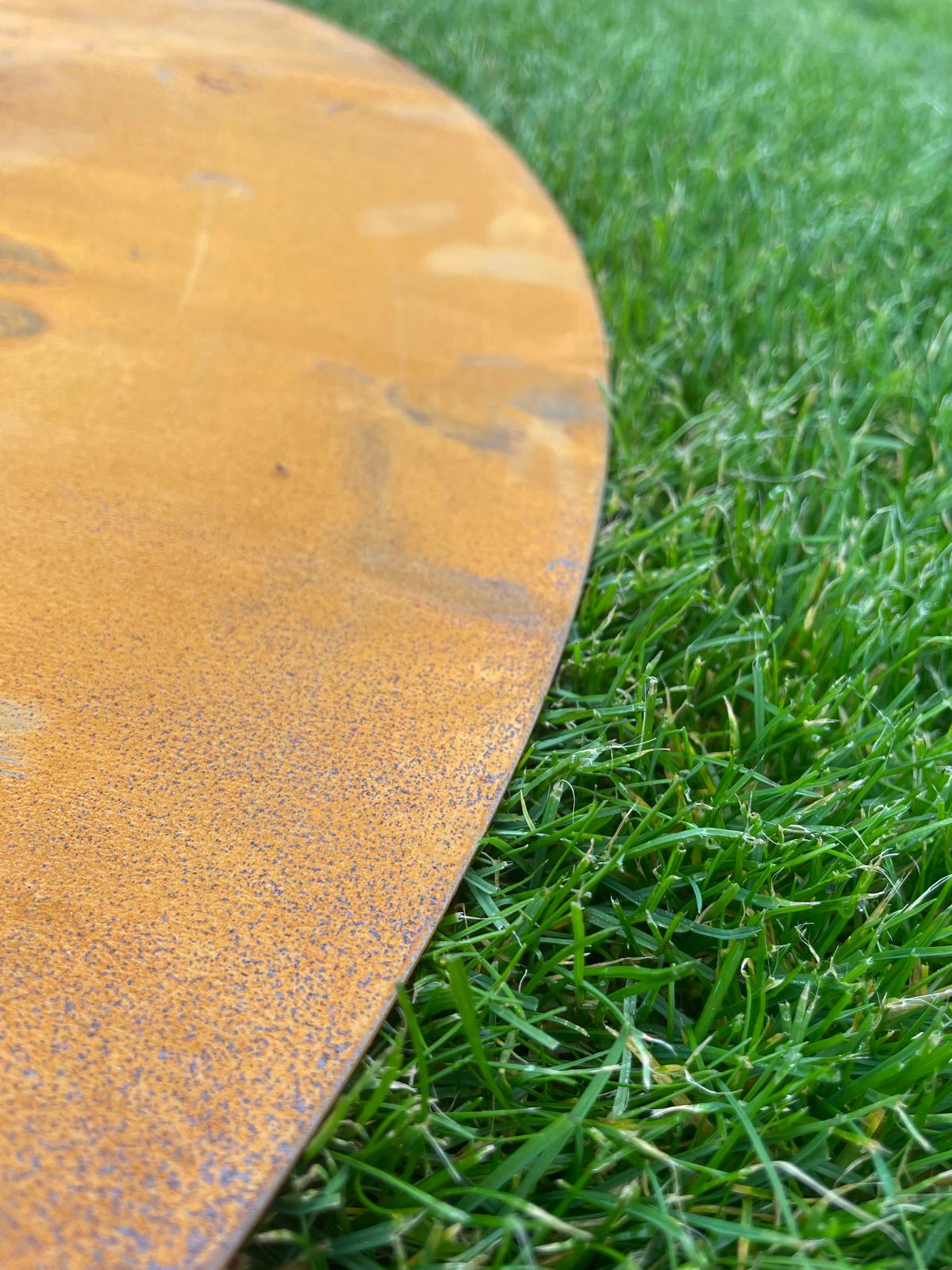 Cortenstaal staptegel rond Ø75cm - borderranden