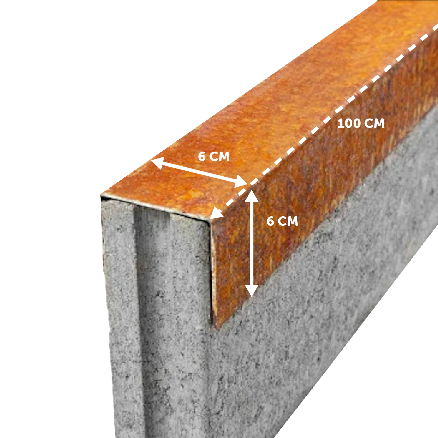 Cortenstaal kantopsluiting - borderranden