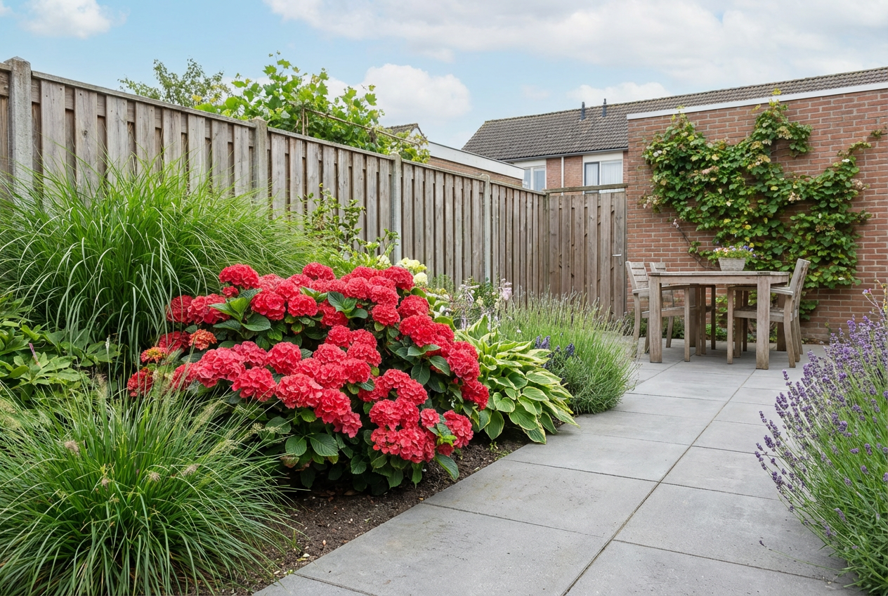 Hortensia (Hydrangea macrophylla 'Alpenglühen') - Hortensia