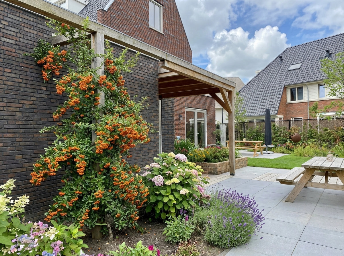 Klimplant Pyracantha Orange Charmer (vuurdoorn) - Klimplanten