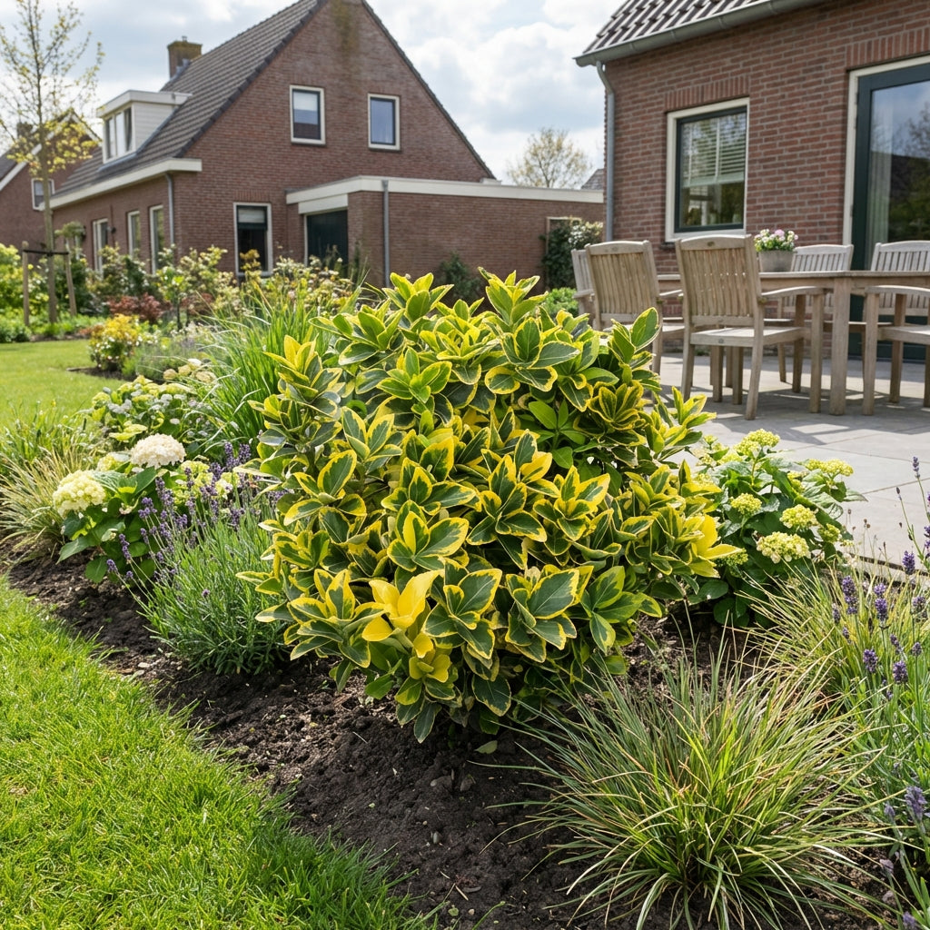 Bonnet cardinal (Euonymus japonicus 'Aureomarginatus')