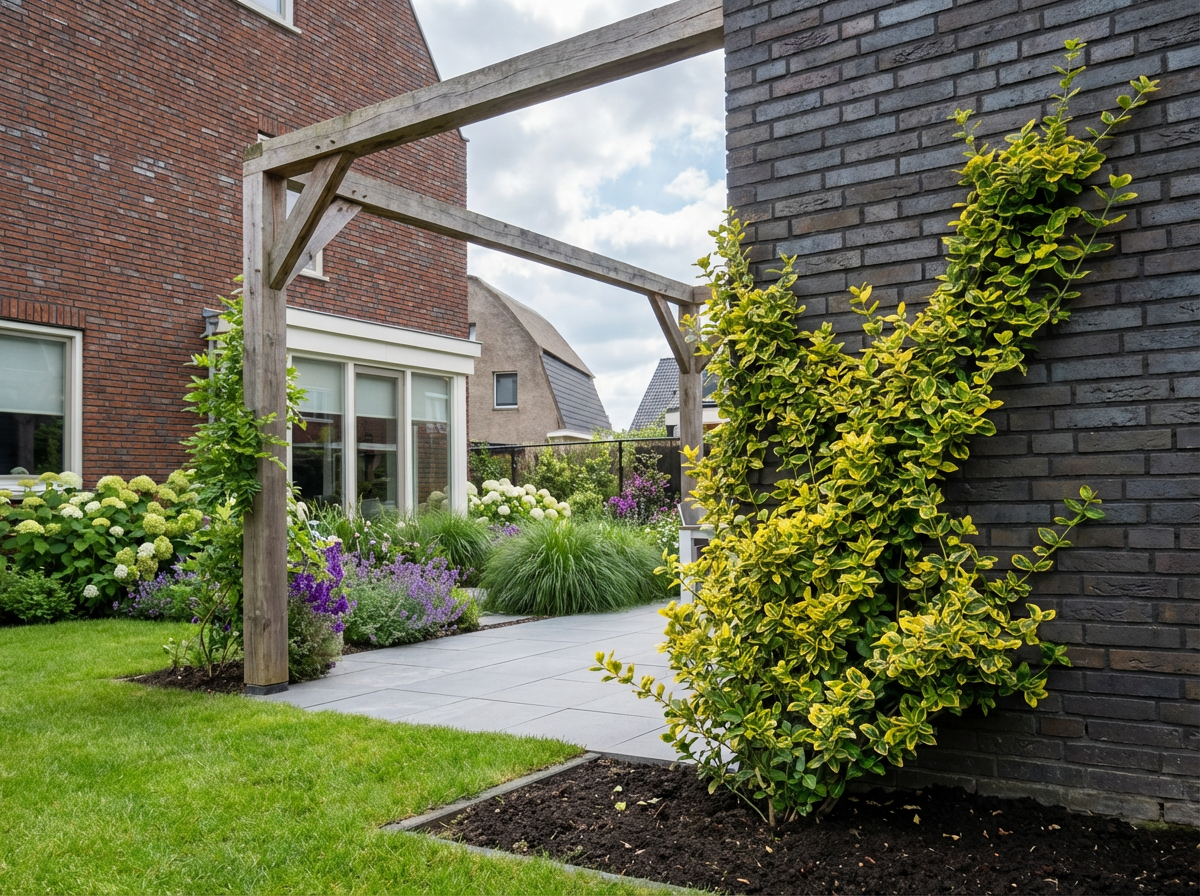 Klimplant Euonymus fortunei Emerald n Gold (kardinaalsmuts) - Klimplanten