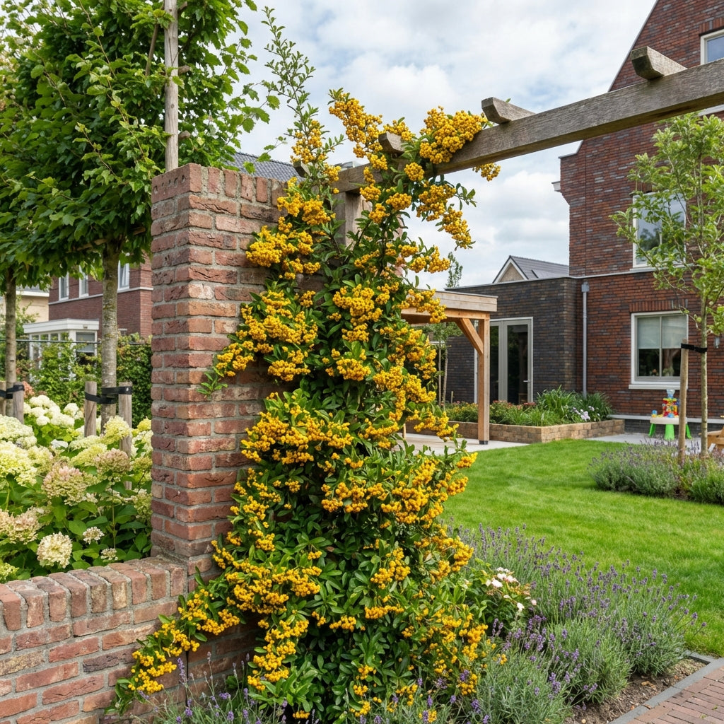 Klimplant Pyracantha Soleil d Or (vuurdoorn) - Klimplanten