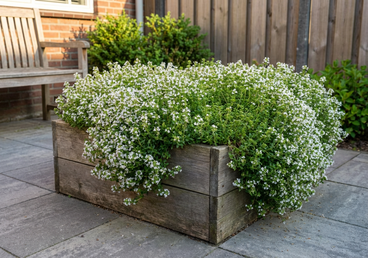 Thym Rampantes Thym rampant (Thymus praecox 'Albiflorus') – megatuinshop