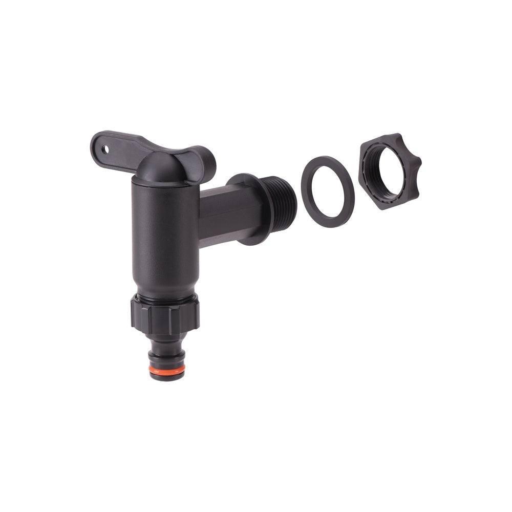 Regenton zwart houtnerfstructuur 240L - 