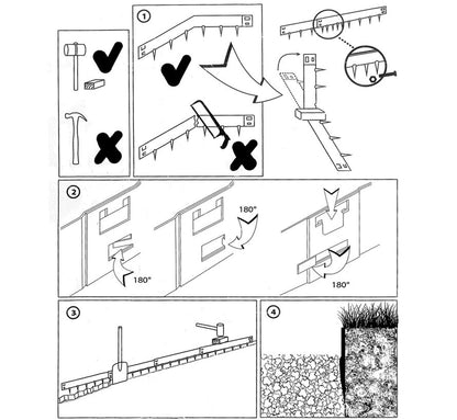 Cortenstaal kantopsluiting borderrand - 