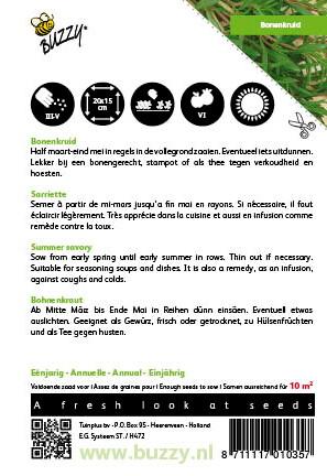 Bonenkruid eenjarig - Zaden